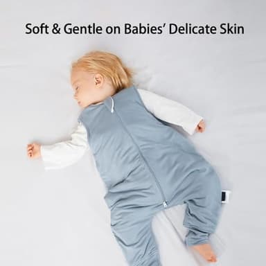 BubblePanda Rayon Made from Bamboo Toddler Sleep Sack with Feet 24-36 Months 1.0 Tog Ultra Soft Toddler Sleeping Sack 2t-3t Sleep Bag Walker Quilted Wearable Blanket with Legs 2-Way Zipper Lightweight - Image 5