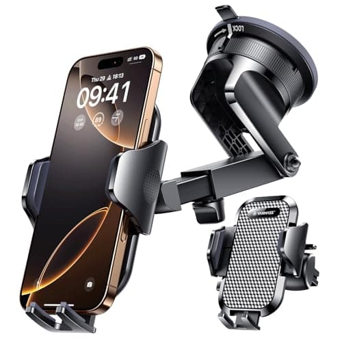 VANMASS [Pro Version] Universal Car Phone Mount [2025 Super Suction Cup] Phone Holder for Car, Cell Phone Car Mount for Windshield Dash Vent Truck Stand for iPhone 16 Pro Max 15 14 13 Samsung Android - Image 1