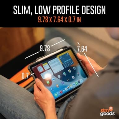 STM Dux Plus for iPad Air 11" (M3 2025, M2 2024/10.9" 5th/ 10.9" 4th Gen): Ultra Protective, Lightweight with Clear Back, Apple Pencil Holder, Battery Saving On/Off Cover - Black - Image 7