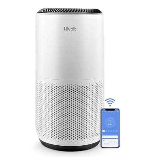 LEVOIT Air Purifiers for Home Large Room Up to 1733 Ft² With HEPA Sleep Mode, AHAM VERIFIDE, Auto Mode, Air Quality Monitor, Smart WiFi, 3-in-1 Filter For Pet Allergy, Smoke, Dust, Core 400S-P, White - Image 1