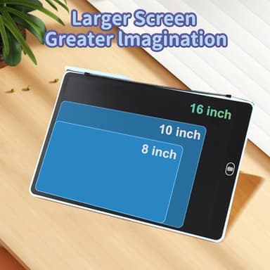 16 inch LCD Writing Tablet for Kids Adults,Colorful Drawing Pad Doodle Board School Supplies Christmas Gifts Toys for Girls Boys 3 4 5 6 7 8 Year Old Girl Boy Birthday Gift Ideas (Blue) - Image 8