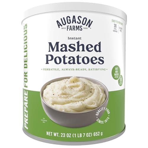 Augason Farms Instant Mashed Potatoes Can, Emergency Food Supply, Everyday Meals, 30 Servings - Image 1