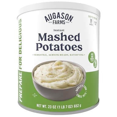 Augason Farms Instant Mashed Potatoes Can, Emergency Food Supply, Everyday Meals, 30 Servings - Image 1