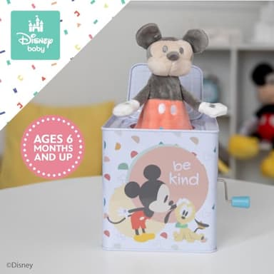 KIDS PREFERRED Disney Baby Mickey Mouse Jack in The Box Musical Toys for Babies and Toddlers, Plays “The Mickey Mouse March” Mickey Springs Out from A Colorful Box - Image 6