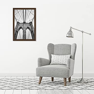 Americanflat 20x30 Poster Frame with Polished Plexiglass - Wide Picture Frames Made of Engineered Wood for Vertical or Horizontal Wall Display - Epic Collection - Walnut - Image 3