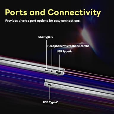 HP 14" 2-in-1 FHD Touchscreen Chromebook Plus Laptop, Intel i3-N305, 8GB LPDDR5, 416GB Storage(256GB SSD+160GB Docking Station), UHD Graphics, FHD Camera, Fast Charge, Wi-Fi 6E, Chrome OS, Silver - Image 9