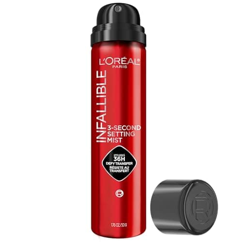 L'Oreal Paris Infallible 3-Second Setting Spray Mist, Microfine Mist for up to 36HR Wear, Clear, 1.76 oz - Image 1