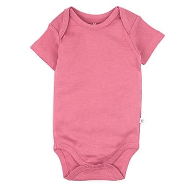 Honestbaby Organic Cotton Short Sleeve Bodysuits Multi Pack, 5 Pack Pink Ombre, 12 Months - Image 2