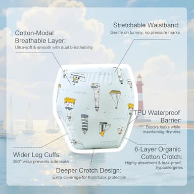 Upairy Training Pants for Boys Girls,Potty Training Underwear Girls and Boys,Up Airy Potty Pants for Toddler,Soft Absorbent & Leak-Proof with Characters, 100% Cotton Washable (4PCS,L) - Image 2