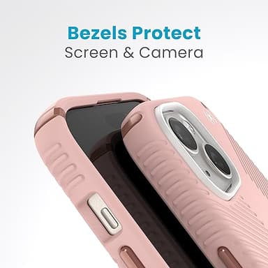 Speck MagSafe Case for iPhone 15 - Drop & Camera Protection, ClickLock No-Slip, Wireless Charging Compatible, Fits All 6.1 Inch Models Including iPhone 14, iPhone 13 - Dahlia Pink/Rose Copper/White - Image 6