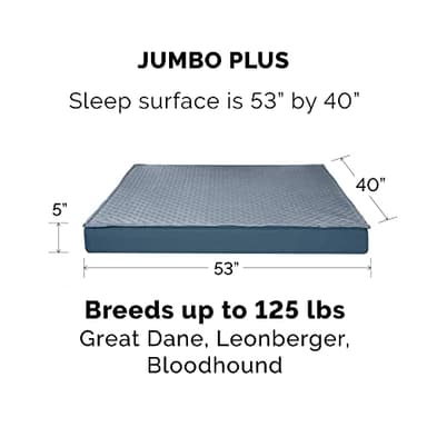 Furhaven Replacement Dog Bed Cover Water-Resistant Indoor/Outdoor Quilt Top Convertible Mattress, Washable - Calm Blue, Jumbo Plus (XX-Large) - Image 3