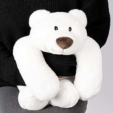 Niuniu Daddy 20" | 3.3 Pound Polar Bear Weighted Stuffed Animals, Large White Bear Plush Toy Pillow with Fluffy Fur for Kids Adults Teens Cute Stuffy Animal for Valentine Christmas Birthday Gift - Image 3