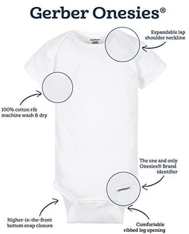 Onesies Brand Unisex Baby 8-Pack Mix & Match Bodysuits, White Short & Long Sleeve, 0-3 Months - Image 2