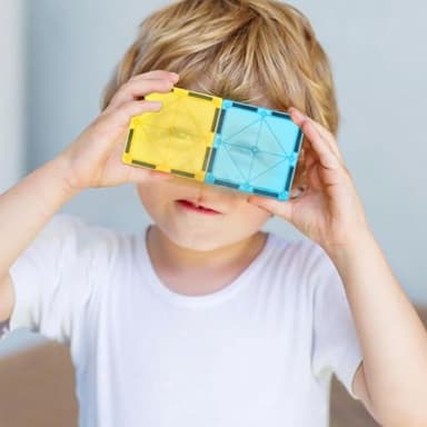 Jasonwell 65pcs Magnetic Tiles Building Blocks Set for Boys Girls Preschool Educational Magnet Construction Kit Stacking STEM Toys Christmas Birthday Gift for Kids Toddler 3 4 5 6 7 8 9 10 + Year Old - Image 7