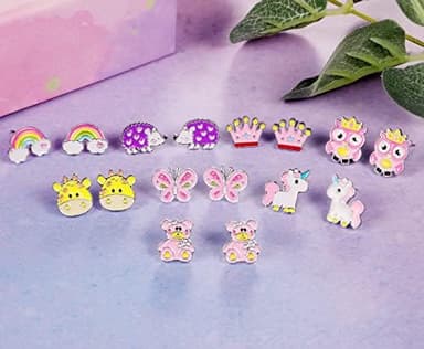 30 Pairs Hypoallergenic Earrings for Girls Sensitive Ears with Stainless Steel Post -Assorted Cute Stud Earrings for Teens Girls Women - Image 6