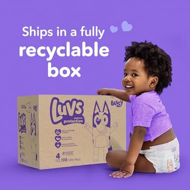 Luvs Diapers - Size 5, 172 Count, Bluey Platinum Protection Baby Diaper - Image 9