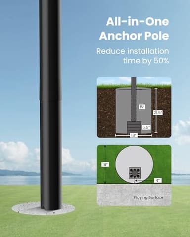 IGL In ground Basketball Hoops Outdoor, 10ft Height Adjustable Basketball Goal In ground with Shatterproof Backboard and Pro-Style Rim (52 inch Backboard) - Image 6