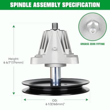 LTX1045 Deck Spindle Rebuild Kit Fit for 46'' Cub Cadet Troy Bilt Horse LTX1046, 2 Spindles 618-04636 618-04865, 2 Idler Pulleys 753-08171, 756-04129, 103 inch Belt 954-04219 - Image 2