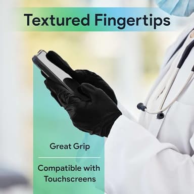 Black Large Nitrile Gloves Case of 1000 - Medical Grade - Latex-Free, Powder-Free - Disposable Nitrile Gloves - Medical Exam, Lab, and Industrial Use - Image 6