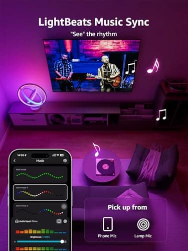 Lepro TB1 AI Smart Table Lamp, RGB+IC Addressable Color Changing Desk Light Alexa Google Home Enable, Music Sync, DIY Endless Scenes, APP Control Cool LED Lamp for Room Decor Ambient Lighting, 2.4 GHz - Image 7