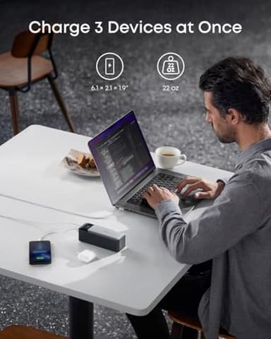 Anker 737 Power Bank, 24,000mAh 3-Port Laptop Portable Charger with 140W Fast Charging, Smart Display, for Outdoor Work, Compatible with iPhone 16/15/14 Series, Vision Pro, Samsung, MacBook, and More - Image 6