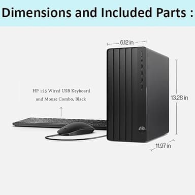 HP Desktop Computer Business Tower PC, 13th Gen Intel 4-Core Processor (Beat i5-12400), 16GB DDR4 RAM, 512GB PCIe SSD, WiFi Adapter, RJ-45, HDMI, VGA, Keyboard and Mouse, Windows 11 Pro - Image 5