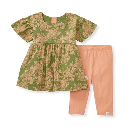 Burt's Bees Baby - Baby Girls Top and Pant Set, Tunic and Leggings Bundle, 100% Organic Cotton - Image 1
