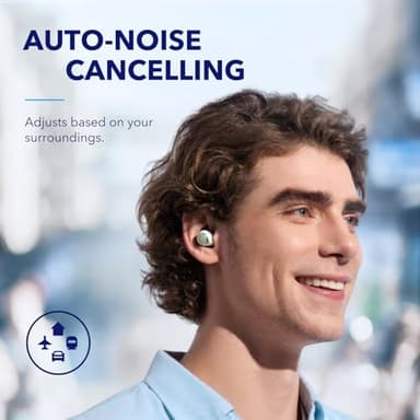 Soundcore by Anker Space A40 Auto-Adjustable Active Noise Cancelling Wireless Earbuds, Reduce Noise by Up to 98%, 50H Playtime, Hi-Res Sound, Comfortable Fit, App Customization, Wireless Charge - Image 3