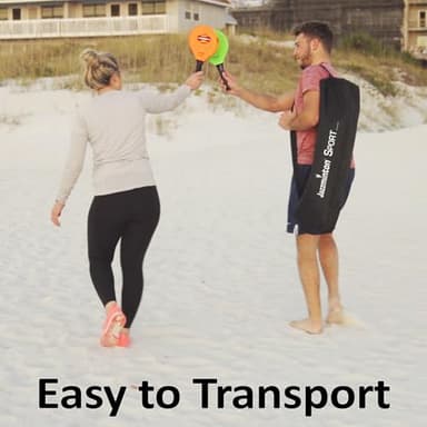 Jazzminton-Sport – The Original Paddle Game with Net for Indoors & Outdoors – Active, Joint-Friendly Family Fun – Like Badminton, Pickleball & Tennis with a Twist - Image 8