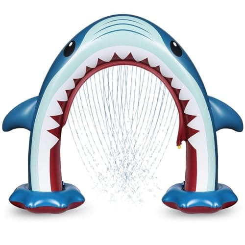 Anpro Giant Shark Sprinkler Kids Inflatable Water Toy Summer Outdoor Play Sprinkler - Image 1