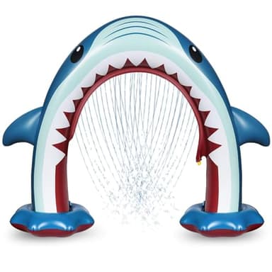 Anpro Giant Shark Sprinkler Kids Inflatable Water Toy Summer Outdoor Play Sprinkler - Image 1
