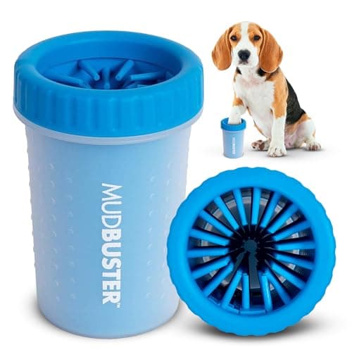 Dexas MudBuster Portable Dog Paw Washer/Paw Cleaner, Medium, Pro Blue - Image 1