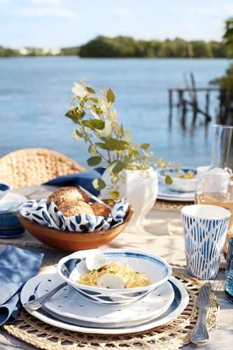 Lenox 895324 Blue Bay Melamine 20-Piece Dinnerware Set, Lightweight Melamine Material - Image 4