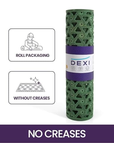 DEXI Front Door Mat Outside Entrance, 24x36 Welcome Rubber Doormat Waterproof, Drainage Heavy Duty Entry Mats with Non Slip Backing, Low Profile Dirt Trapper for Patio Entryway, Green - Image 8