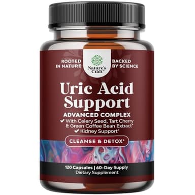 Green Coffee Bean Extract for Uric Acid Cleanse & Detox - Green Coffee Beans with Turmeric, Tart Cherry & Celery Seed for Adults - Daily Uric Acid Flush for Joints Support & Kidney Cleanser – 120 Ct - Image 1