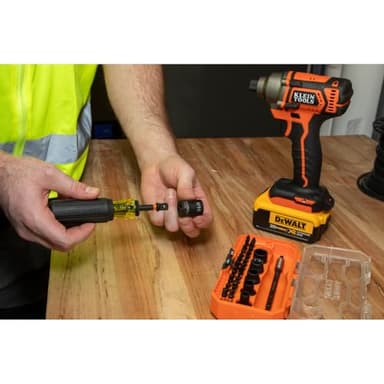 Klein Tools 33805 ProFlex 38-Piece SAE Impact Driver Tool Set with Modular Case, S2 Steel, Magnetic, Adjustable Screwdriver, 29 Bits, 6 SAE Socket Sizes - Image 6