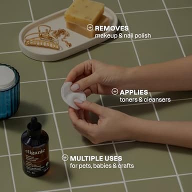 Cliganic Premium Cotton Rounds for Face (300 Count) - Makeup Remover Pads, Hypoallergenic, Lint-Free | 100% Pure Cotton (Packaging May Vary) - Image 6