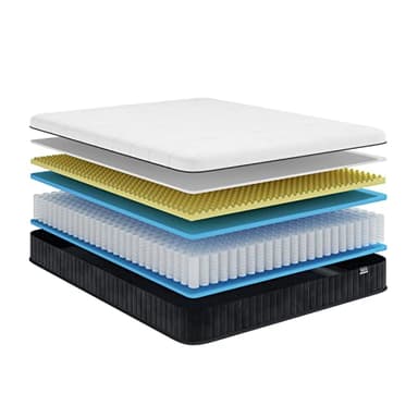 Queen Mattress 12 Inch, Hybrid Mattress Queen Size, Bed Matress in a Box, Pressure Relief & Fiberglass Free - Image 3