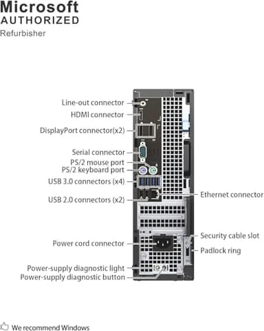 Dell Precision 3420 SFF PC Desktop Computer, Core i5-6th 3.2GHz to 3.6GHz, 16GB RAM, 512GB SSD, Wireless Keyboard, 4K Support, Win10 pro(Renewed) - Image 4