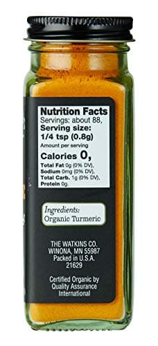 Watkins Gourmet Organic Spice Jar, Turmeric, 2.4 Oz - Image 2