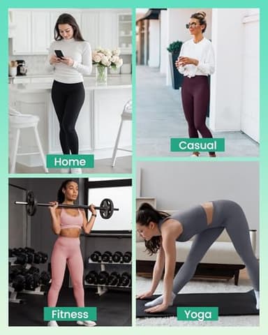 TNNZEET 3 Pack Black Leggings for Women - Tummy Control High Waisted Soft Yoga Pants for Workout - Image 5