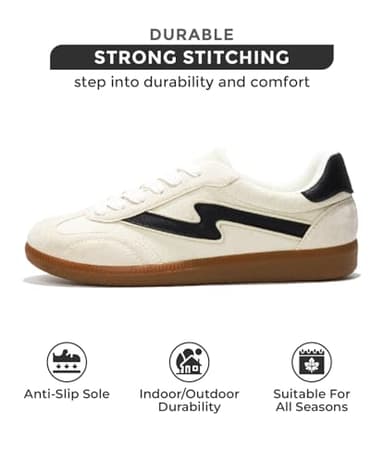 Project Cloud Sneakers for Women - Lace-Up Shoes for Women Trendy Women Sneakers with Memory Foam Insole Women's Fashion Sneakers Non-Slip Womens Shoes (Irita, Taupe, 7.5) - Image 3