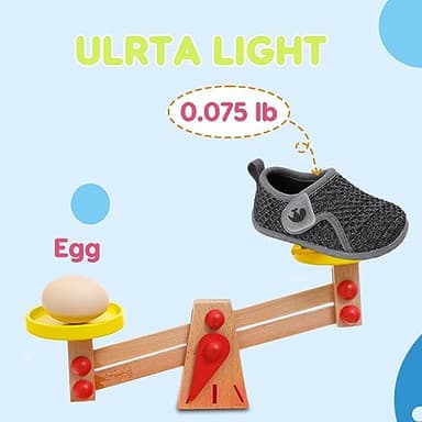 FEETCITY Baby First Walking Shoes Boys Girls Toddler Sneakers Anti-Slip Newborn Crib Shoes Dark Grey - Image 4