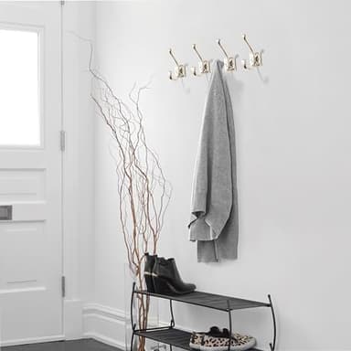 khtumeware Wall Hooks,5 Pack Coat Hooks Hardware Towel Hooks for Hanging Coats Polished Nickel Robe Hooks Wall Mounted with Screws for Key, Towel, Bags, Cup. - Image 4