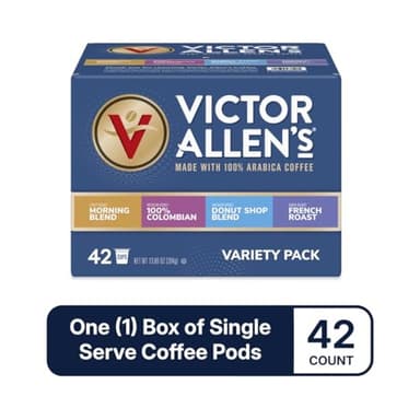 Victor Allen's Coffee Variety Pack (Morning Blend, 100% Colombian, Donut Shop Blend, French Roast), 42 Count, Single Serve Coffee Pods for Keurig K-Cup Brewers - Image 3