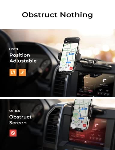 LISEN CD Slot Phone Mount for Car, Adjustable CD Phone Holder for Car Phone Mount for iPhone Ultra Sturdy Vent Cell Phone Holder Mount for iPhone 16 Pro Max Plus Accessories (Silver) - Image 3