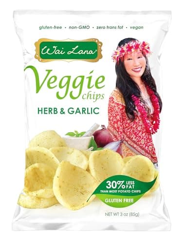 Veggie Chips Herb & Garlic (6 Pack of 3 Ounce Individual Bags) - Gluten Free, Non-GMO, Vegan, Zero Trans Fats – Wai Lana - Image 1