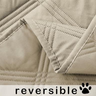fuguitex Waterproof Dog Blanket Reversible for Small Dogs Resistant Leakproof Washable Couch Cushion Bed Protector Cover for Indoor Furniture Pet Friendly（30"*53",Brown+Khaki+Khaki - Image 5