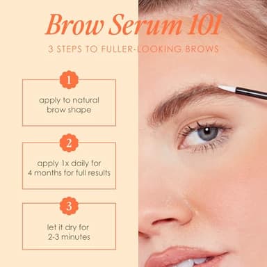 Grande Cosmetics GrandeBROW Brow Enhancing Serum for Fuller, Bolder, Looking Eyebrows - Brow Serum With Vitamins, Peptides, Antioxidants, Amino Acids, Cruelty Free - 8 Week Supply (1.5 mL) - Image 5