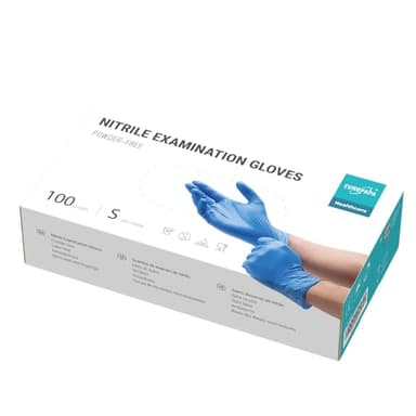 EUROPAPA Nitrile Examination Gloves, Ocean Blue, S, Pack of 100 - Image 3
